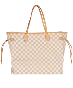 Neverfull GM Tote, Canvas, Damier Azur, FL4136, 3*